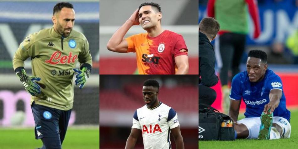 End of season in Europe: red balanced Colombian footballers