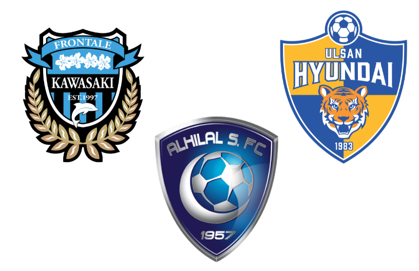 Los tres mejores clubes de fútbol de asia