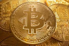 A golden bitcoin
