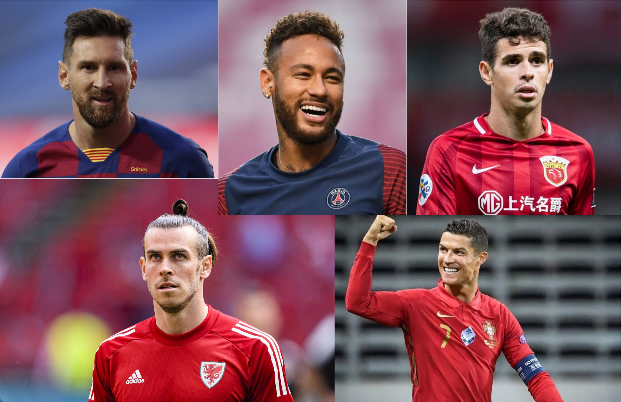 Los 5 futbolistas más conocidos del mundo