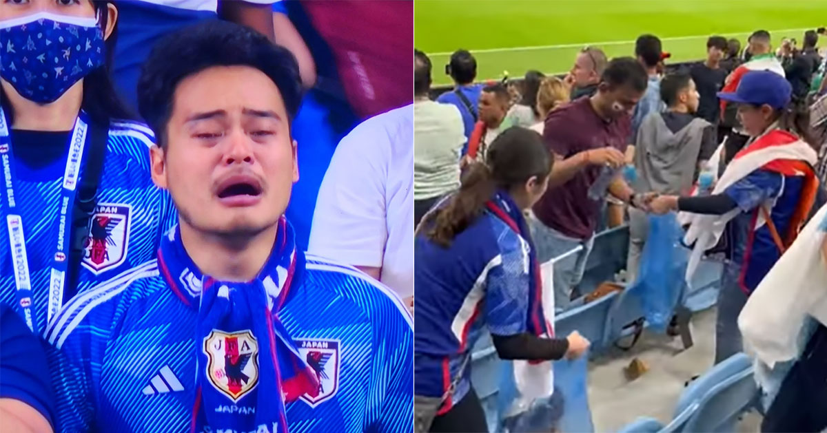 Japanese Fans Still Clean Up Qatar Stadium Despite Losing To Croatia
