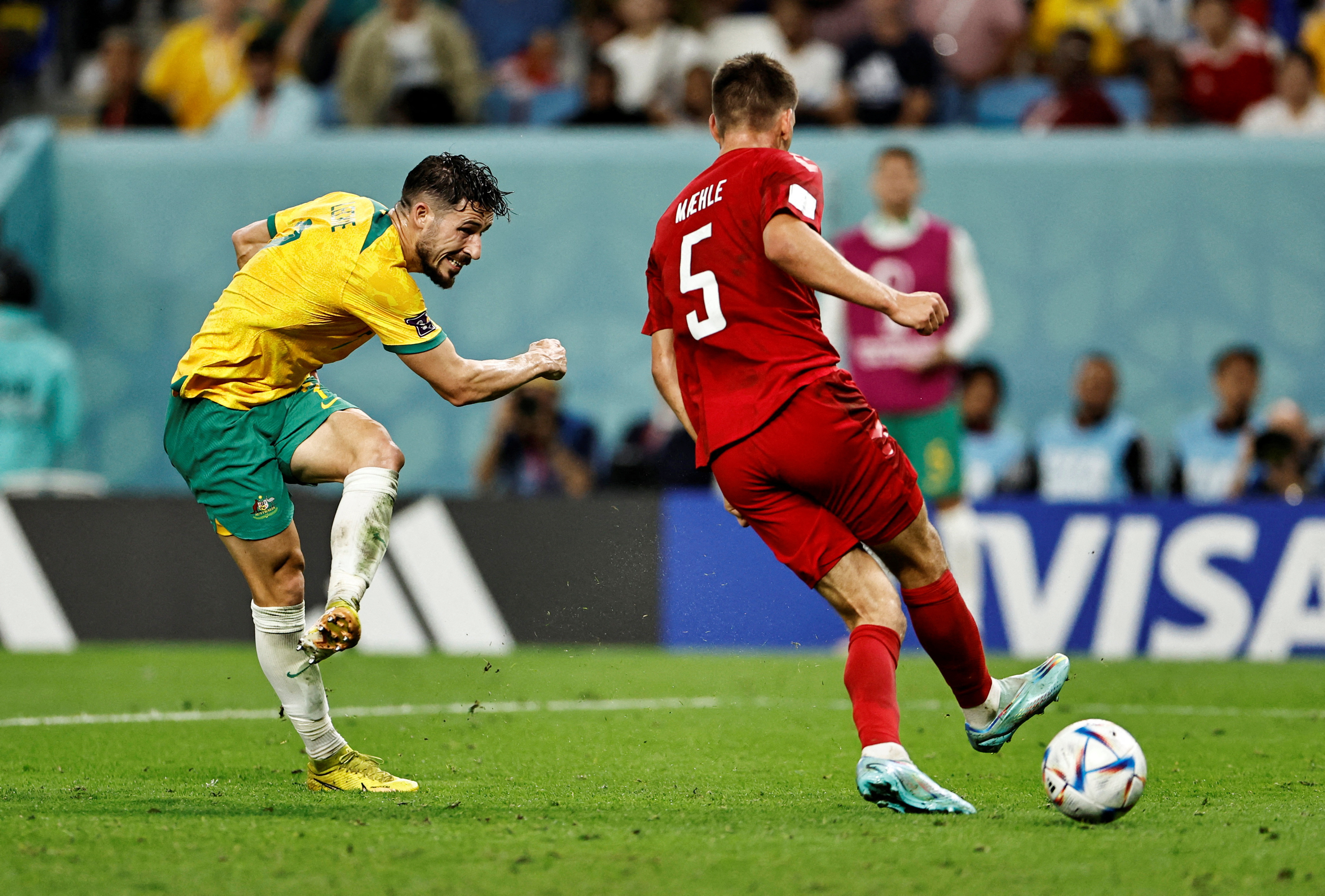 Australia Defeats Denmark To Advance To The World Cup Knockout Stages