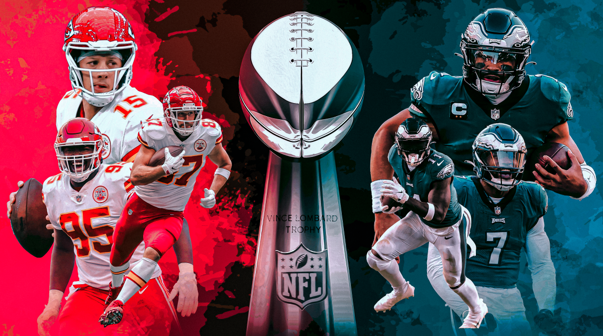 The official banner for The Chiefs and Eagles battle