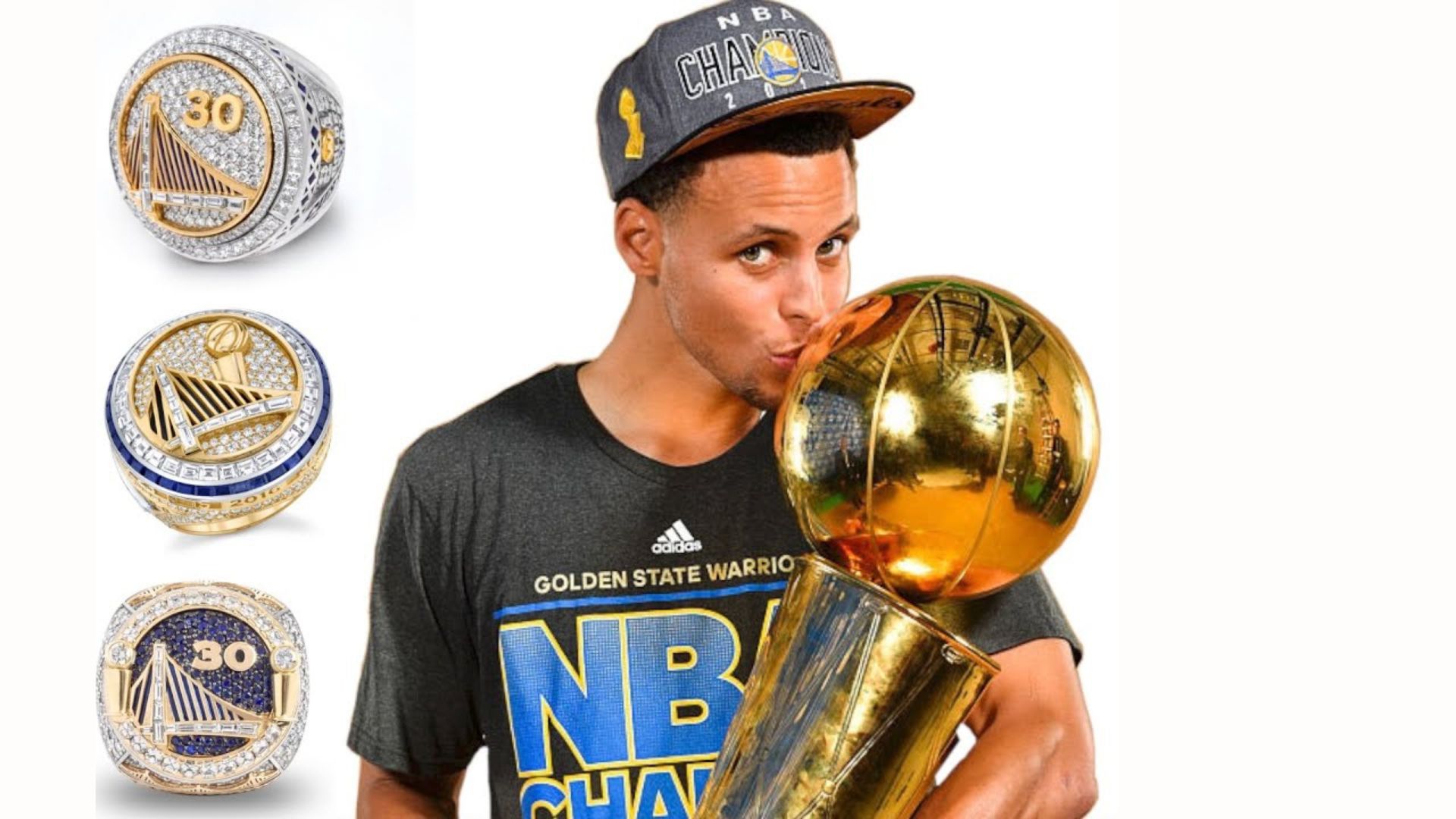 Stephen Curry Kissing Trophy