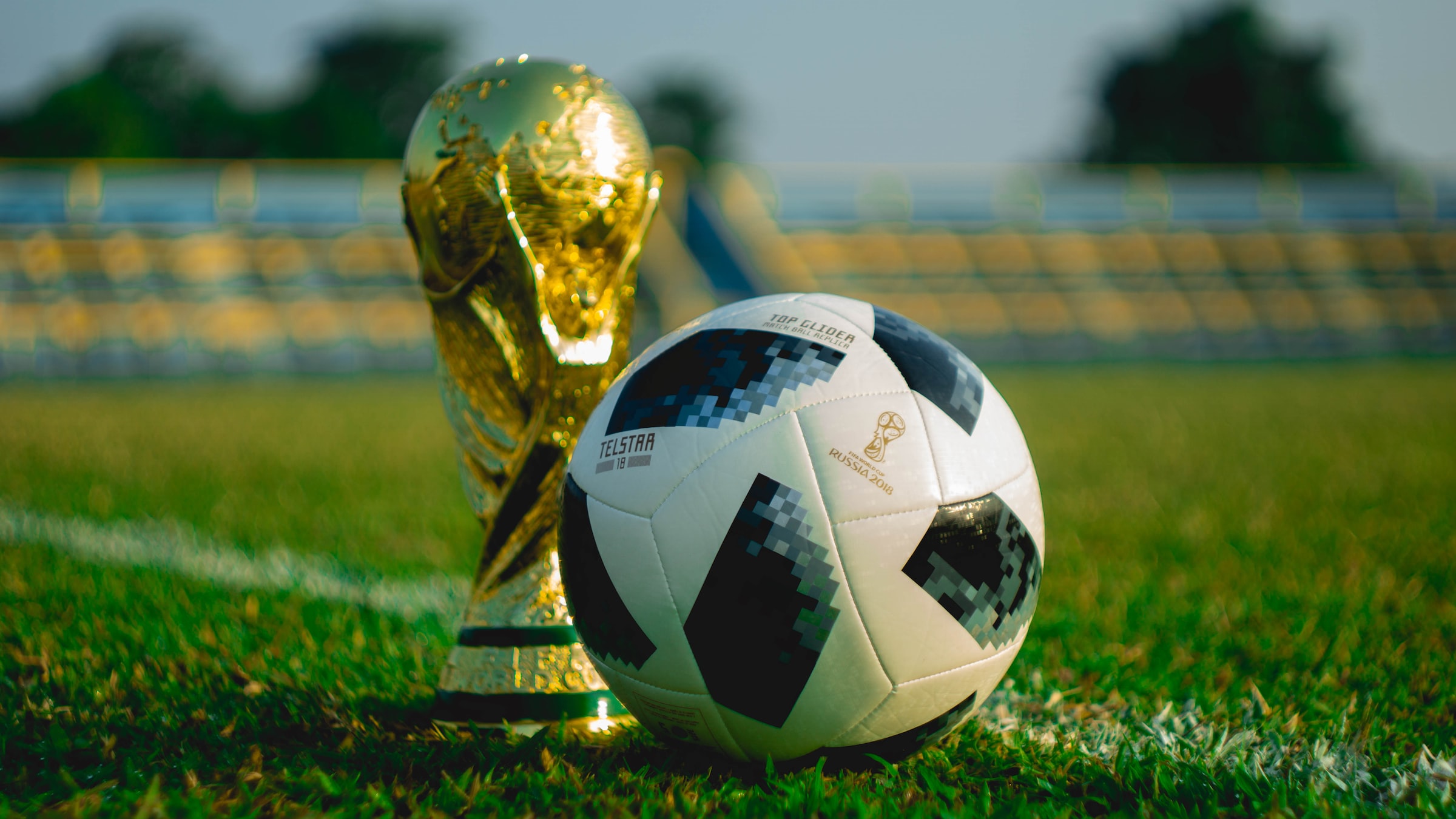 World Cup Trophy  And Soccer Ball