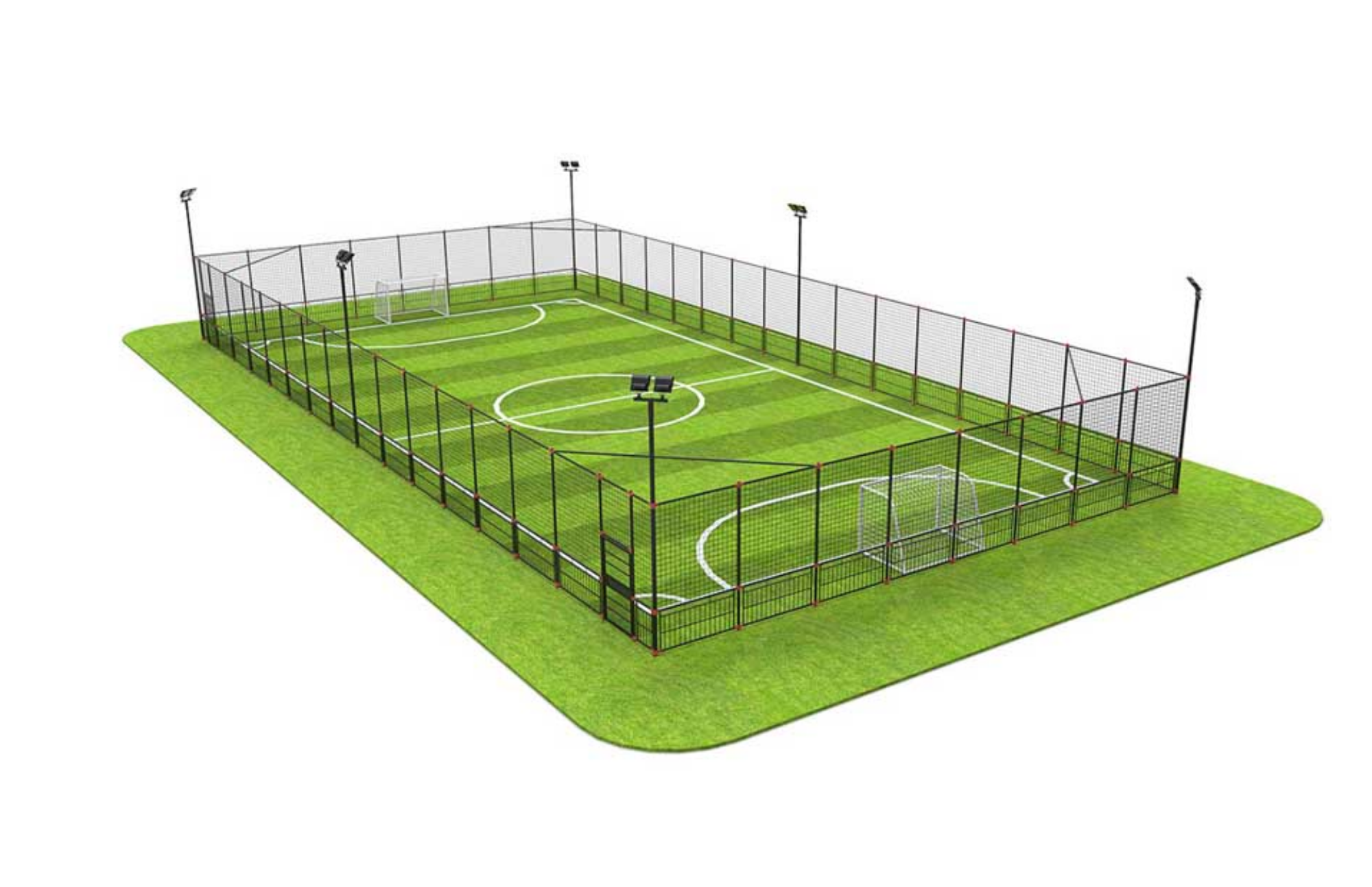 Rectangular soccer cage