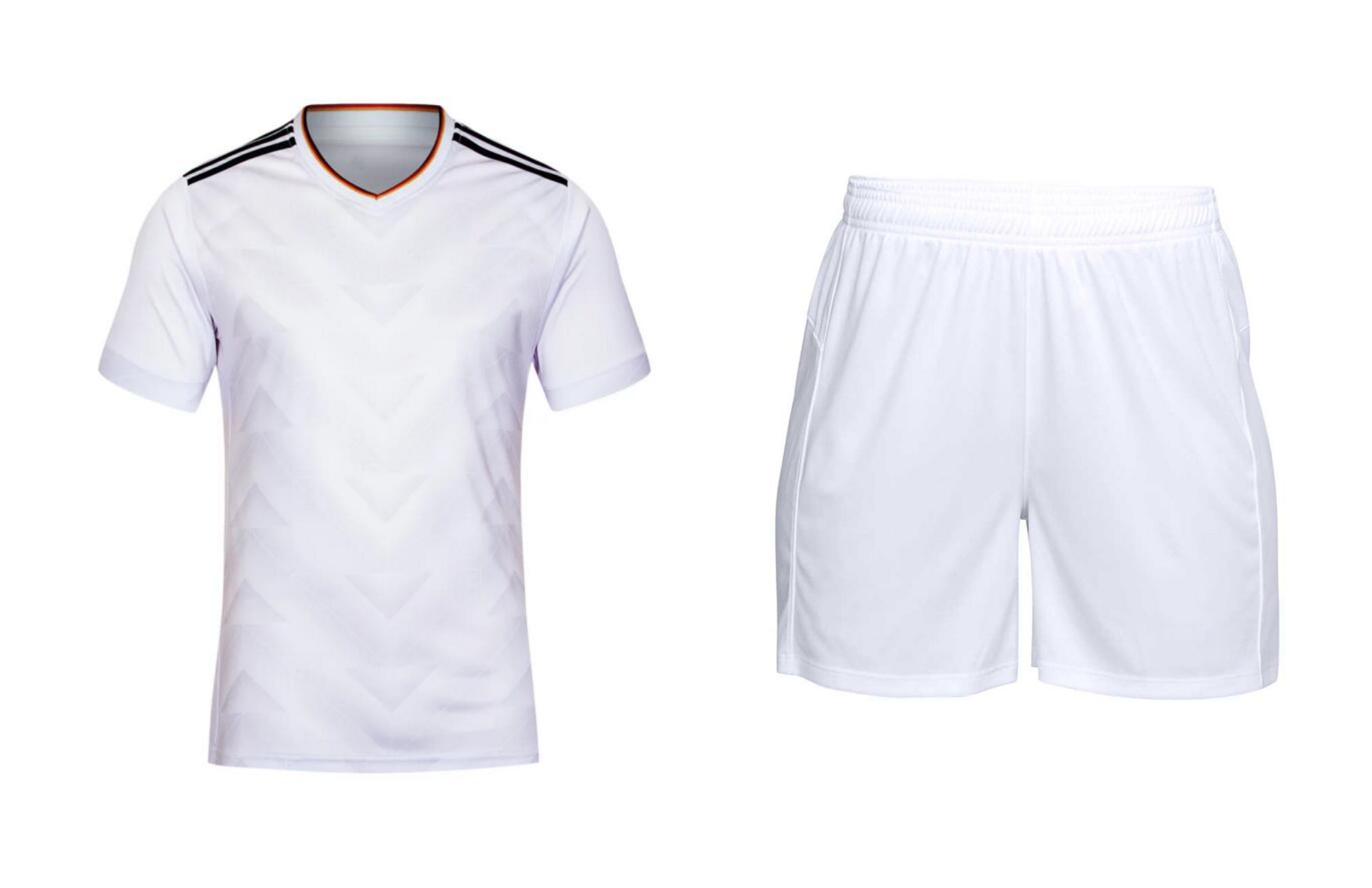 Plain T-shirt and shorts for soccer
