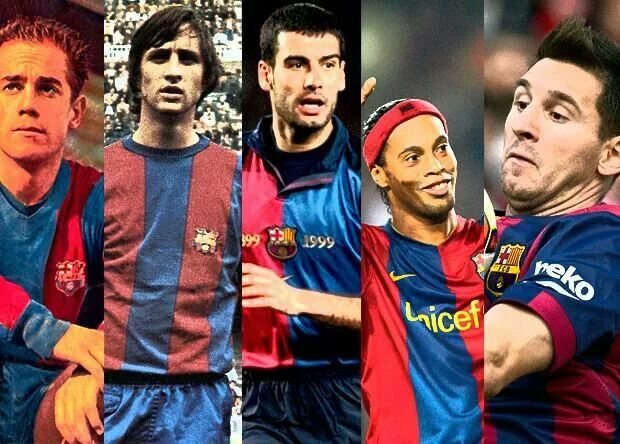 Barcelona's all time best five players in one frame